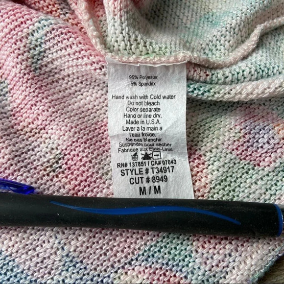 Gaze Boho Floral Crop Lightweight Sweater - Picture 9 of 13